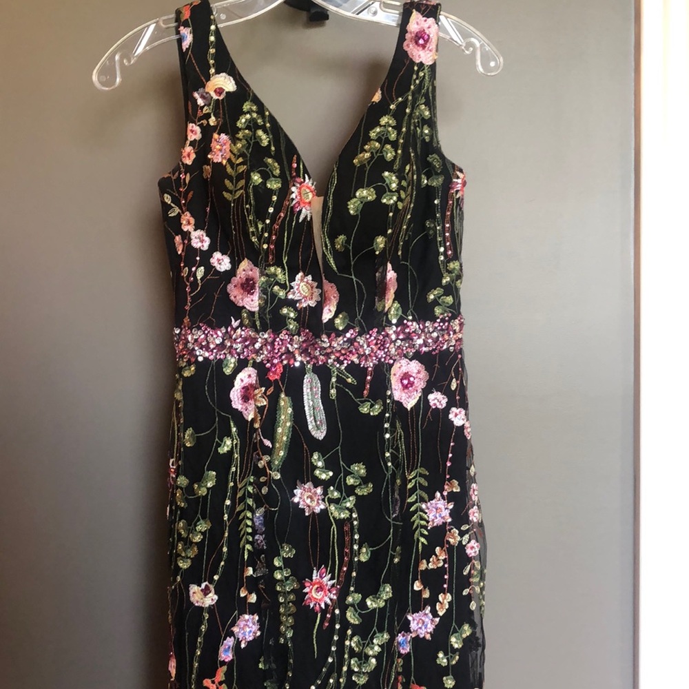 Clearance sale! Prom Dress. Gorgeous black and floral.